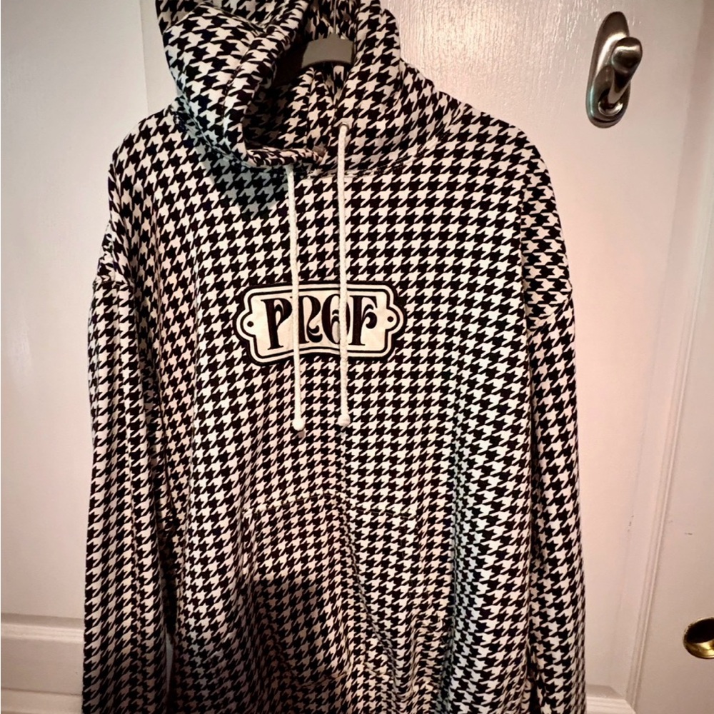 Prof Nametag Houndstooth Hoodie. Pristine condition. Worn once